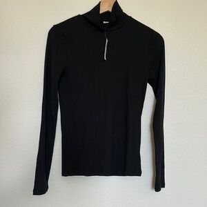 GAP Black Ribbed Turtleneck Sweater